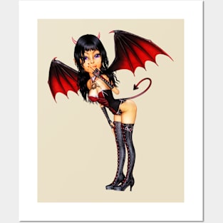 Halloween Cute Lady Evil Posters and Art